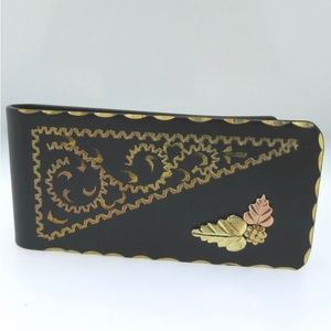 10K & 12K Black Hills Gold Accented Detailed Money Clip